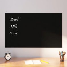 Vidaxl Stenska magnetna tabla črna 100x60 cm kaljeno steklo