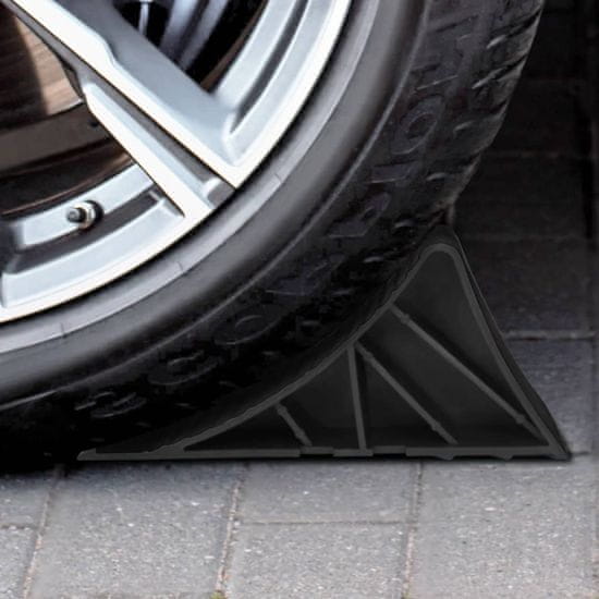 Vidaxl Zagozde za kolesa 2 kosa 25x10x11,5 cm plastika
