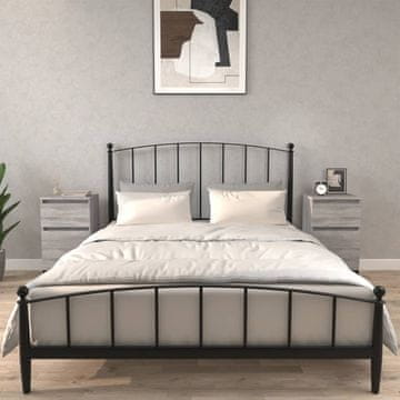 Vidaxl vidaXL Nočne omarice, komplet 2 kosov, siv hrast sonoma, 40x35x70 cm