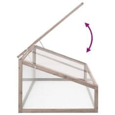 Vidaxl Rastlinjak siv 110x56x39 cm les jelke