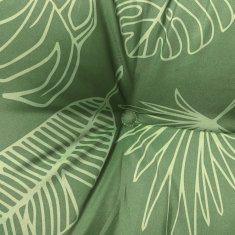 Vidaxl Blazina za vrtno klop vzorec listov 100x50x7 cm oxford tkanina