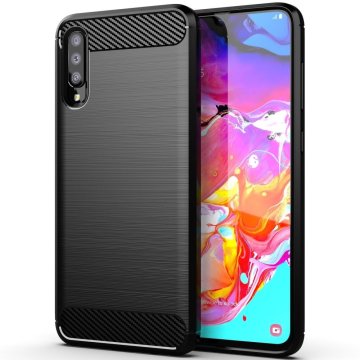 OEM CARBON etui za SAMSUNG A70 / A70s črn