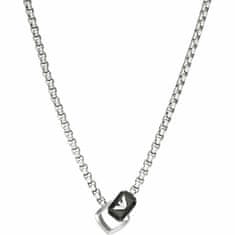 Emporio Armani Moderna jeklena ogrlica z logotipom EGS2937040