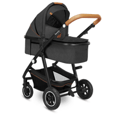 Lionelo AMBER 2IN1 kombinirani otroški voziček, grafitno siv