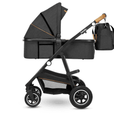 Lionelo AMBER 2IN1 kombinirani otroški voziček, grafitno siv