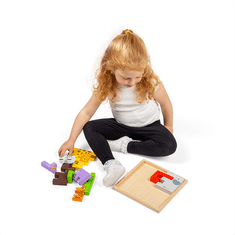 Bigjigs Toys Lesene sestavljanke s safari živalmi
