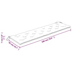 Vidaxl Blazina za klop večbarvna 180x50x7 cm blago
