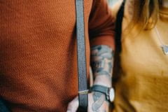 BeWooden Kožené traky s drevenými detailmi Brunn Tweed Suspenders MS10 univerzální