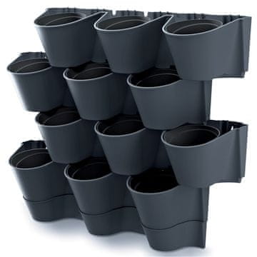 nabbi Plastični vertikalni cvetlični lonec IO2W600W - antracit