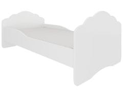 nabbi Otroška postelja z vzmetnico Camos 70x140 cm - bela