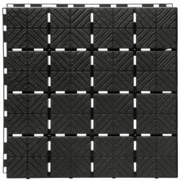 nabbi Plastične vrtne ploščice (9 kosov) IES40 40x40 cm - črne