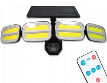 LED solarni reflektor 800lm IP65 120° s senzorjem
