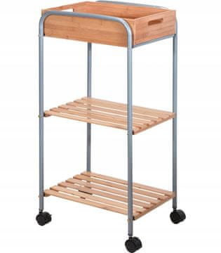 shumee Lesen kopalniški regal na kolesih 81 cm