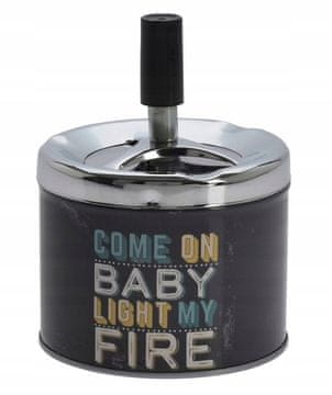 shumee Kovinski vrtljivi pepelnik s ključavnico