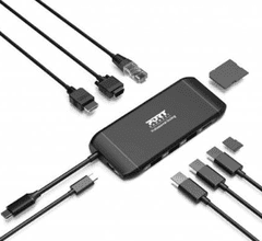 Port Designs priklopna postaja, USB-C, potovalni, 100W (901913)
