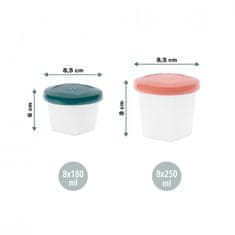 Babymoov sklede s pokrovi BIO 8x 180ml + 8x 250ml