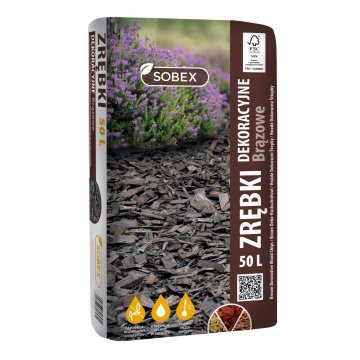 shumee Dekorativni rjavi lesni sekanci 50L