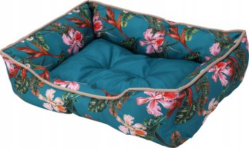 shumee Postelja za hišne ljubljenčke z rožami 50x40 cm