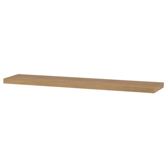 Autronic Stenska polica 120 cm, MDF, 3D naravni dekor hrast, pakirano v zaščitno folijo P-002 HRAST