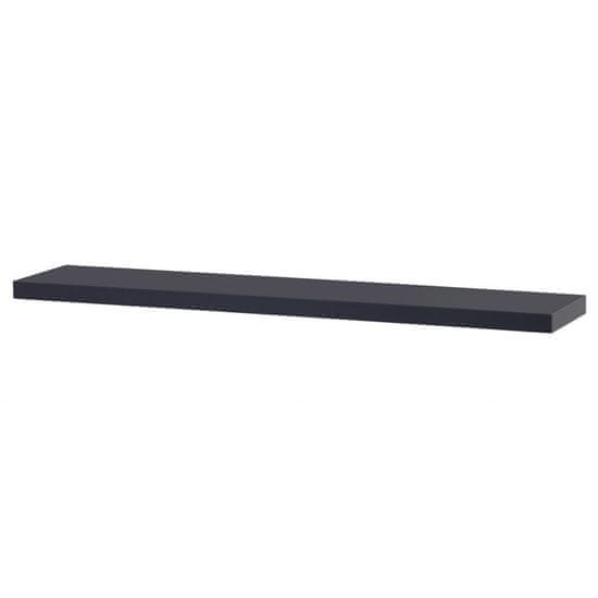 Autronic Stenska polica 120 cm, MDF, barva temna siva mat, pakirano v zaščitno folijo P-002 GREY2