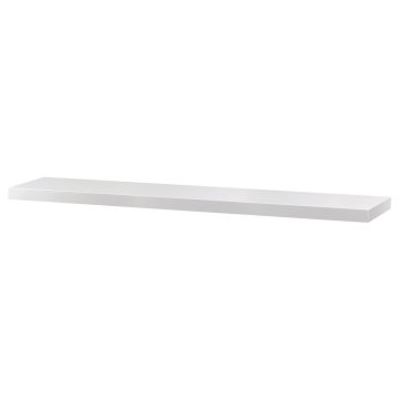 Autronic Stenska polica 120 cm, MDF, barva bela visok sijaj, pakirano v zaščitno folijo P-002 WT