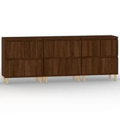 Vidaxl Komoda 3 kosa rjav hrast 60x35x70 cm inženirski les