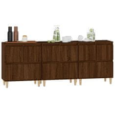 Vidaxl Komoda 3 kosa rjav hrast 60x35x70 cm inženirski les