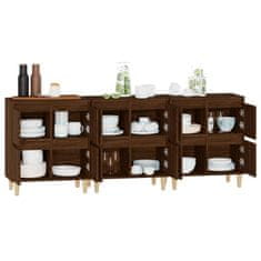 Vidaxl Komoda 3 kosa rjav hrast 60x35x70 cm inženirski les