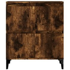 Vidaxl Komoda 3 kosa dimljeni hrast 60x35x70 cm inženirski les
