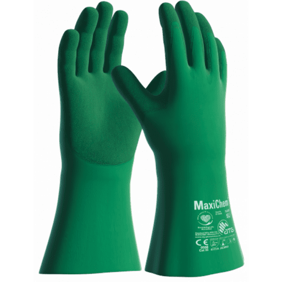 ATG Gloves Dolge rokavice ATG MaxiChem zelene 35 cm
