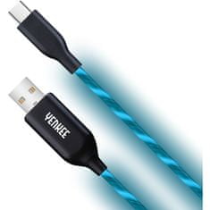 Yenkee Kabel USB Yenkee YCU 341 BE LED Kabel USB C / 1m
