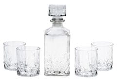 EXCELLENT Set za viski dekanter + komplet kozarcev 5 kosov kristalnega stekla, 0,9L KO-YE7300760
