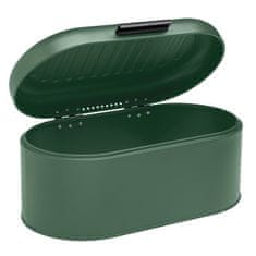 nabbi Kovinska škatla za kruh Alen - temno zelena