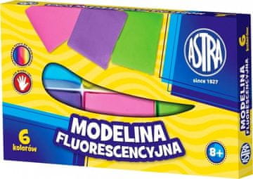 Astra Fluorescentna modelirna glina za otroke, 6 barv