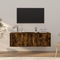 Vidaxl Komplet TV omaric 2-delni dimljen hrast inženirski les