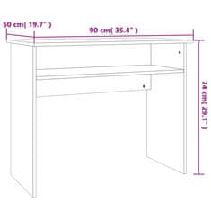 shumee Pisalna miza sonoma hrast 90x50x74 cm iverna plošča