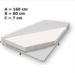 nabbi Otroška postelja z dodatnim ležiščem in vzmetnico Playa II 80x160 cm - bela