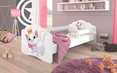 nabbi Otroška postelja z vzmetnico Camos 80x160 cm - bela / kombinacija barv