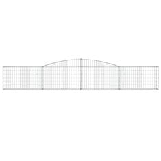 Vidaxl Obokana gabonska košara 400x30x60/80 cm pocinkano železo