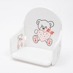 NEW BABY Victory beli medvedek srčni vložek za lesene jedilne stole