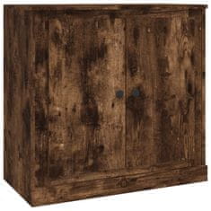 Vidaxl Komoda dimljeni hrast 70x35,5x67,5 cm inženirski les