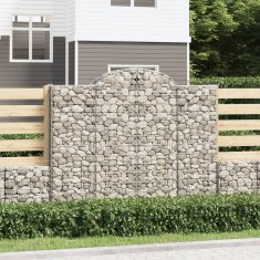 shumee Obokane gabion košare 11kosi 200x50x160/180 cm pocinkano železo