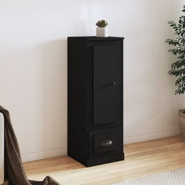 Vidaxl vidaXL Omarica, črna, 36x35,5x103,5 cm, material na osnovi lesa