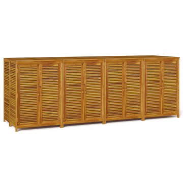 Vidaxl Vrtna škatla za shranjevanje 280x87x104 cm trden akacijev les