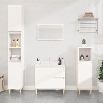 Vidaxl vidaXL Kopalniška omarica, bela, 65x33x60 cm, material na osnovi lesa