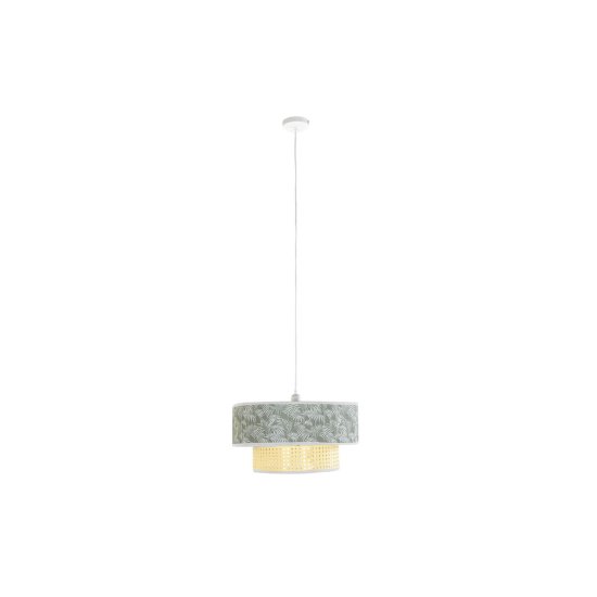 DKD Home Decor Stropna luč DKD Home Decor Naravna Črna Poliester Bela Zelena 40 W 50 W (46 x 46 x 25 cm)