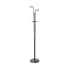DKD Home Decor Stojalo za klobuke DKD Home Decor Black Metal Wood (30 x 30 x 177 cm)