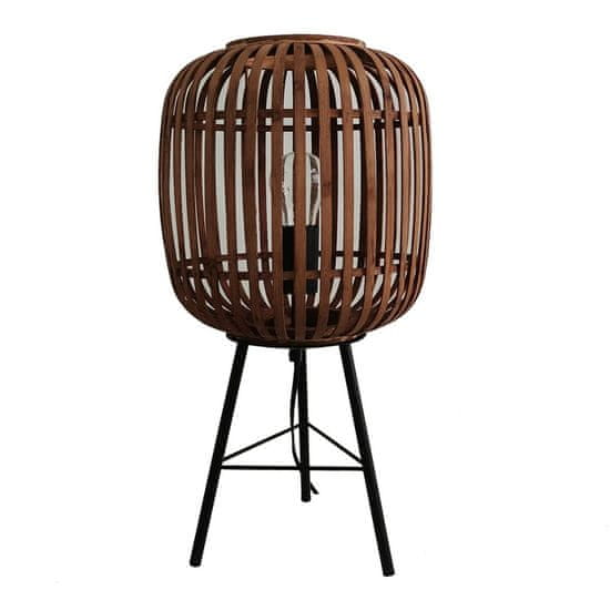 Versa Namizna svetilka Versa Brown Metal Cloth Bamboo (25 x 50 x 25 cm)
