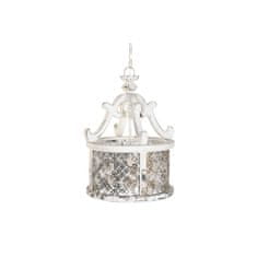 DKD Home Decor Stropna svetilka DKD Home Decor Bela kovinska jelka 40 W Vintage Aged finish 220 V 46 x 46 x 62 cm