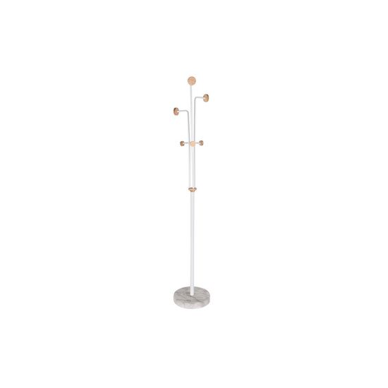 DKD Home Decor Stojalo za klobuke DKD Home Decor Natural Metal Wood White (1 x 1 x 177 cm)